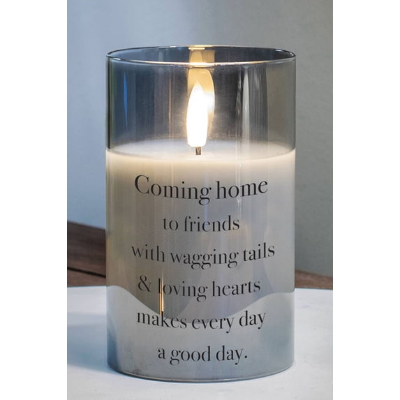 Led Candle Coming Home To Friends 5In