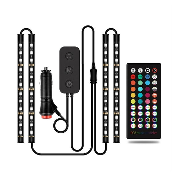 Led Car Atmosphere Light Bar Bluetooth USB Colorful RGB Car Light With Music ,Safe to Use