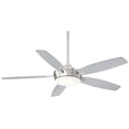 thumbnail image 1 of Led Ceiling Fan In Transitional Style 14.25 Inches Tall By 52 Inches Wide-Brushed Nickel/Silver Finish-Silver Blade Color Minka Aire Fans F690l-Bn/Sl, 1 of 5