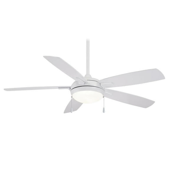 Led Ceiling Fan In Transitional Style 15.25 Inches Tall By 54 Inches Wide-White Finish-White Blade Color Minka Aire Fans F534l-Wh