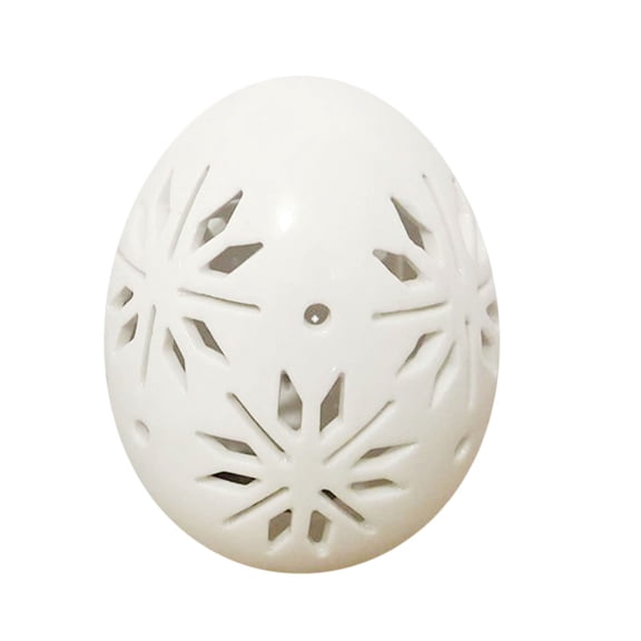 Led Ceramic Egg Lamp Hollowed Out White Porcelain Night Light With Glazed Finish Soft Warm Glow And European Style For Easter Decor Shelf Table Centerpiece 3X3X4In 0.8Lb