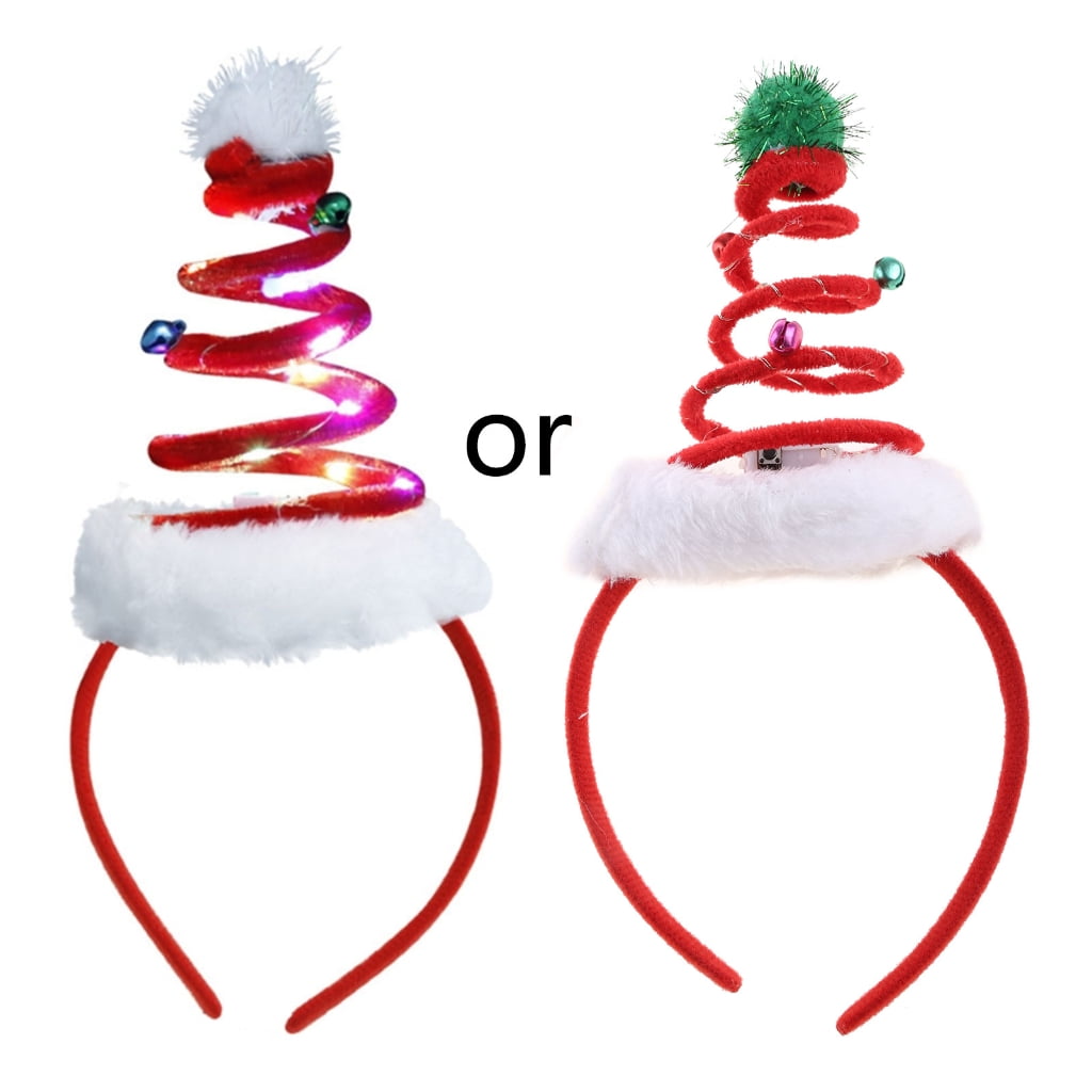 Led Christmas Hair Hoop sequin antler Led Christmas Headband Flashing