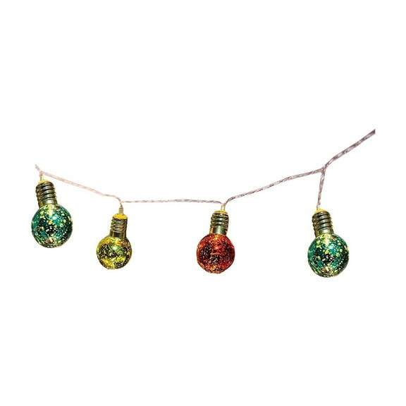 Led Christmas Lights String 1.5 Meters 10 Bulbs Indoor Outdoor Decorative Lighting For Tree Window Curtain Party Yellow Red Green 150 Cm 59.10 Inches 0.22 Lb