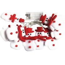 Led Christmas Snowman Light String 1.65 Meters 10 Lights Battery Operated Holiday Party Decoration For Tree Indoor Outdoor Festive Lighting Decor