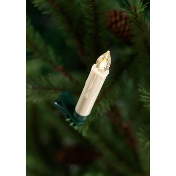 Led Clip-On Taper Candles (Set Of 24) With Remote 4"H