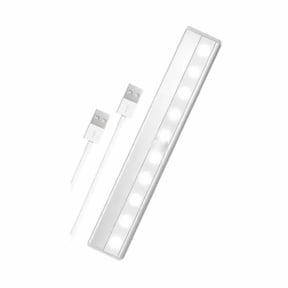 Led Closet Light 10 Leds Dimmer Usb Rechargeable Light Bar For Wardrobe Kitchen