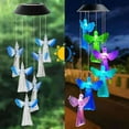 thumbnail image 1 of Led Color Changing Solar Wind Chime Light Waterproof Outdoor Windchime Butterfly Light Solar Hanging Lamp for Garden Decoration, 1 of 8
