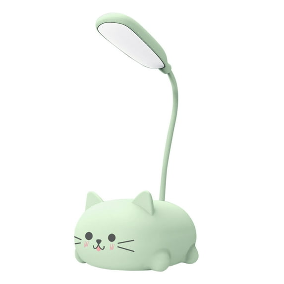 Led Colorful Night light Table Lamp Cartoon Cute Pet Cat Light Usb Child Eye Protection Warm White Desk Lamp LED Reading Light (Green)