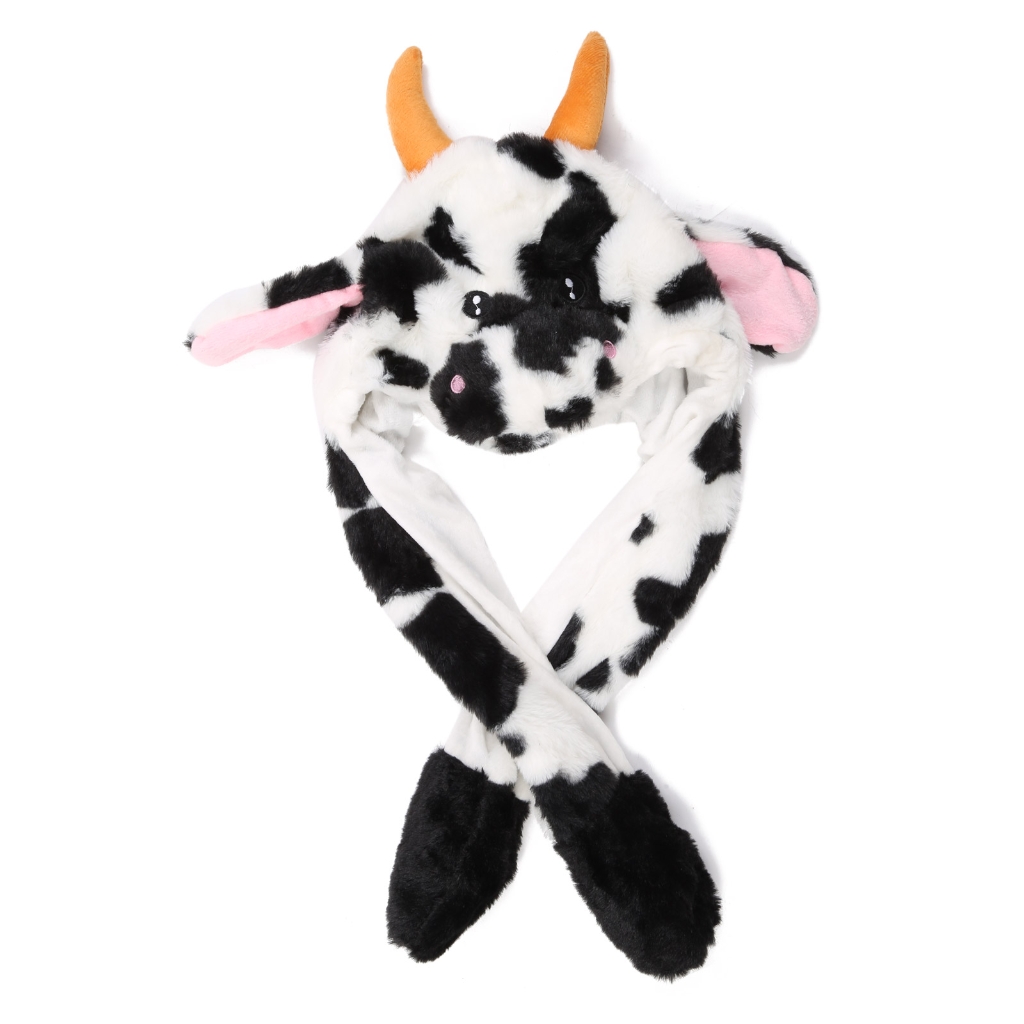 Led Cow Hat With Moving Ears Led Animal Hat Earflap Floppy Ear Hat Moving Ears Jumping Ears Hat