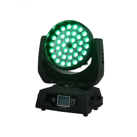 Led DJ Lighting 36-Count 18W LED Wash Moving Head Stage Light 6in1 RGBWA UV With Zoom
