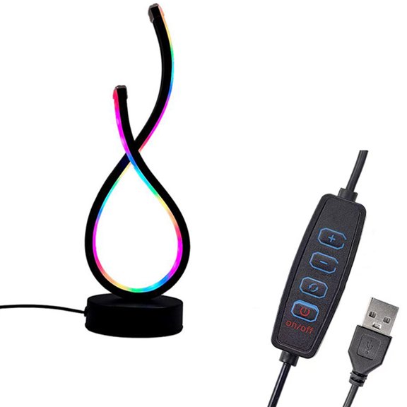 Led Desk Lamp, Usb Power Button Lamp With Three Brightness Levels And Aluminum-Iron Construction For Bedroom, Living Room Decor 11.8X11.8X11.8In 0.58Lb