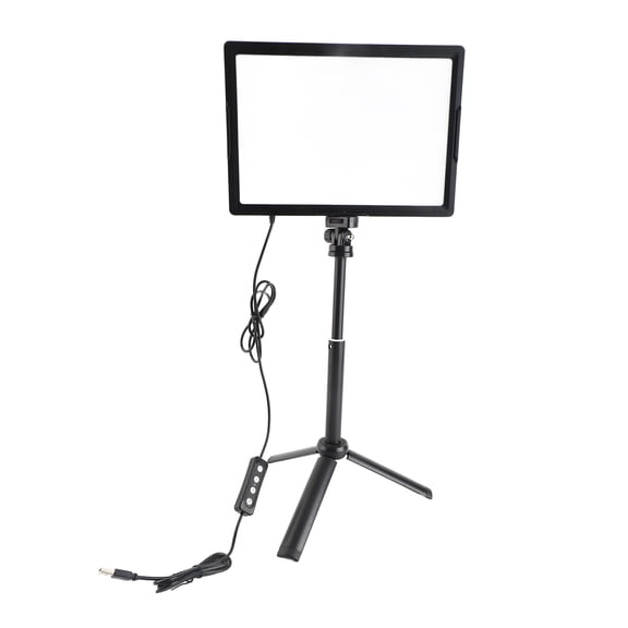 Led Desktop LED Video Light 15W LED Fill Light Panel With Tripod Light Stand Conference Lighting 3000K-6500K Dimmable USB Powered For Live Streaming Video Recording Online Meeting