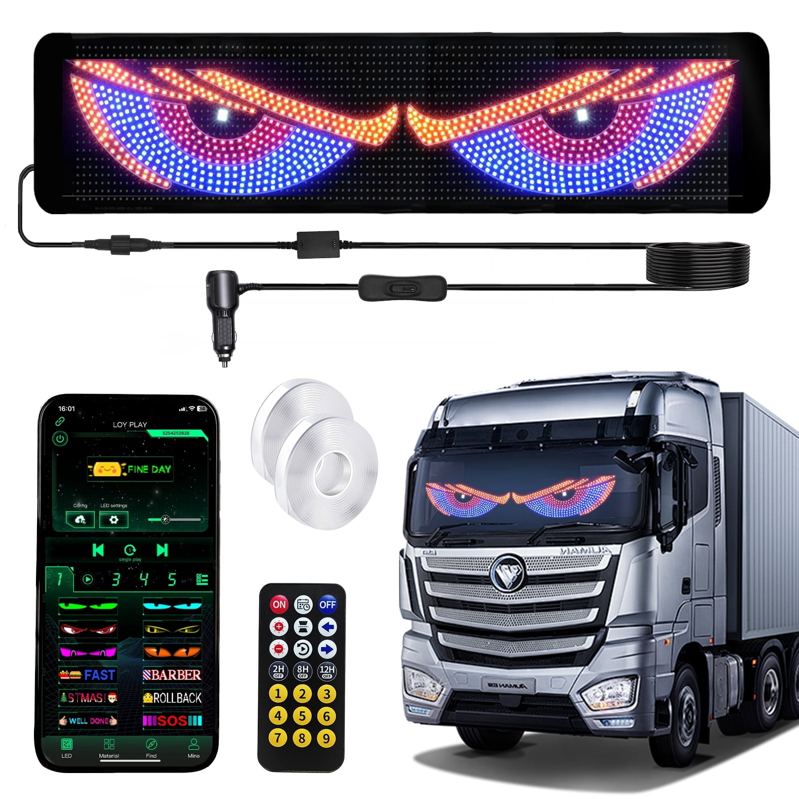 Led Eyes Animation L04BABY Ojos LED Para Carro: 69