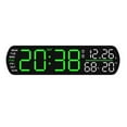 thumbnail image 1 of Led Digital Alarm Clock Temperature Humidity Date Brightness Adjustable 2 Alarms, 1 of 9