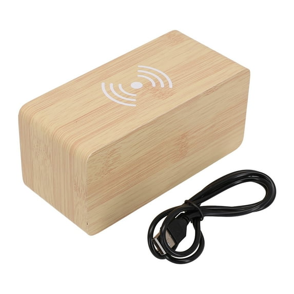 Led Digital Electronic Alarm Charging Wireless Charging Digital Wooden Clock