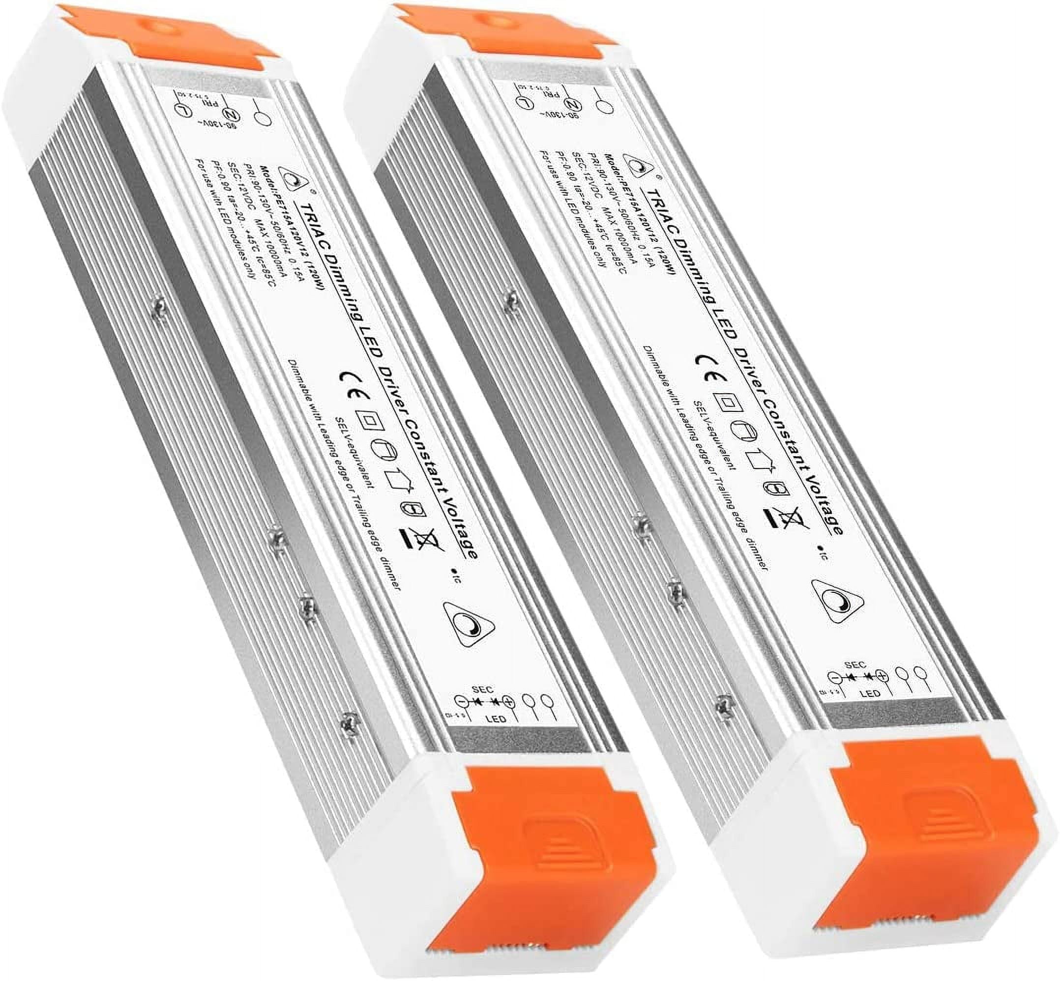 Led Dimmable Driver 12V 120W Quiet Operation Universal Regulated 12V DC