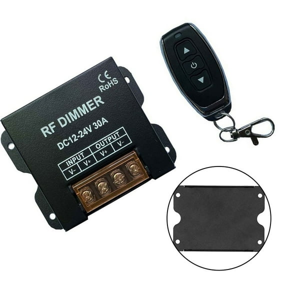 Led Dimmer,Rf Wireless Remote Control Dimmer,Dc 12-24V 30A Light Strip Dimmer