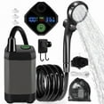 thumbnail image 1 of Led Display Shower Camping Shower Outdoor Adventures 6000Mah Battery Capacity Adjustable Water Output Charging Cable, 1 of 8