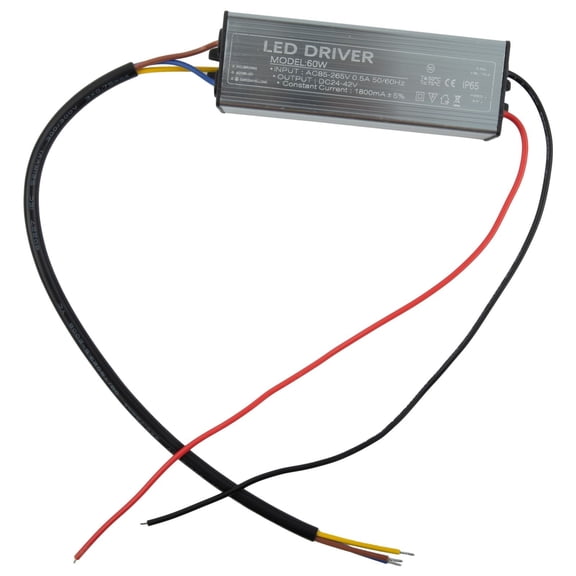 Led Driver Power Supply 10W-60W 300-1800Ma Floodlight Transformer Waterproof 44*25*21Mm Overload Protection Electronic Component 40W (1200Ma) Smile Home