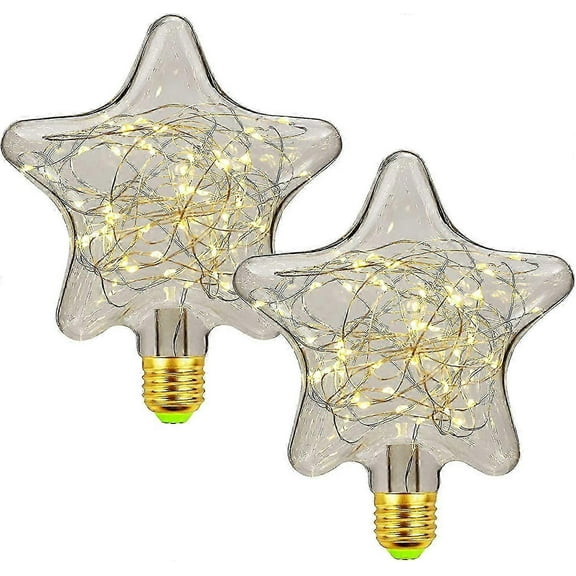 Led E27 Deko Creative Fairy Bulb 1.5w Warm White Edison Bulb Decorative Star Heart Lighting For Christmas, Party, Wedd