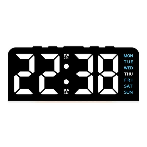 Led Electronic Mirror Alarm Clock Digital Clock Sound Control Temperature Clock