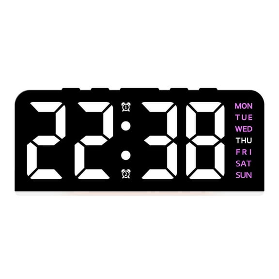 Led Electronic Mirror Alarm Clock Digital Clock Sound Control Temperature Clock