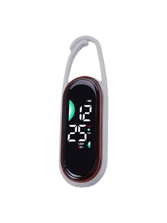 Led Electronic Watch Keychain Pocket Watch Keyring Hangings Watches Night Light Touch Screens Digital Watches