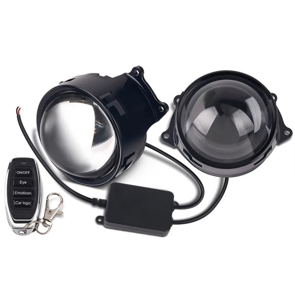 Led Eyes Car Accessories Cool Decoration Dynamic Headlights Remote Control Led Lenses Angel Eyes Modified Eye Light,B,2 * Led Eyes Car Accessories light 1 * Remote Control,Black