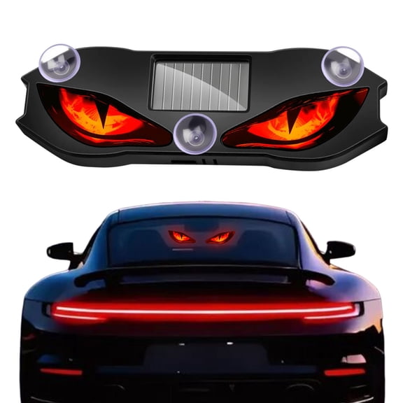 Led Eyes for Car Windshield, Solar Eyes Light for Car, Solar Powered Dynamic Car Light Suction Cup Installation, 5.31x1.69 Inch 1 Pack, bldnkj