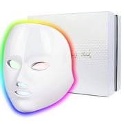 AUQ Led Face Mask Light Therapy, Welan Red Light Therapy for Face, 7 Colors LED Facial Skin Care Mask for Women Skin Care at Home