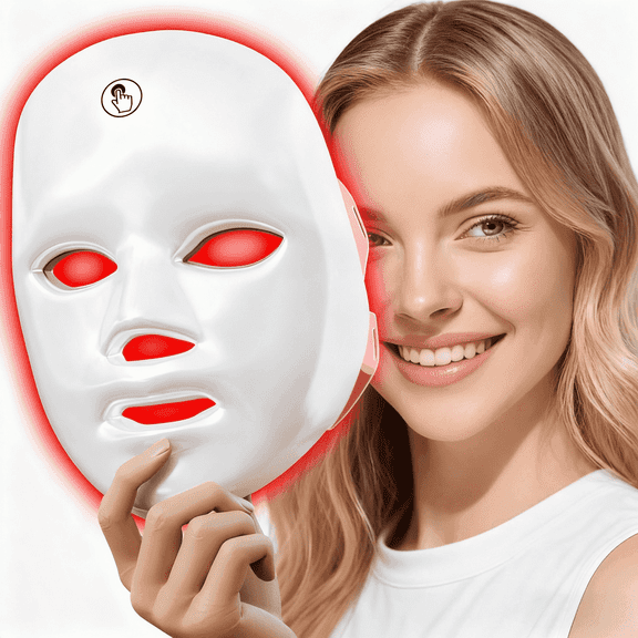 ODDPC LED Face  Massager, 7 Color Light Therapy for Anti-Aging, Acne & Wrinkles