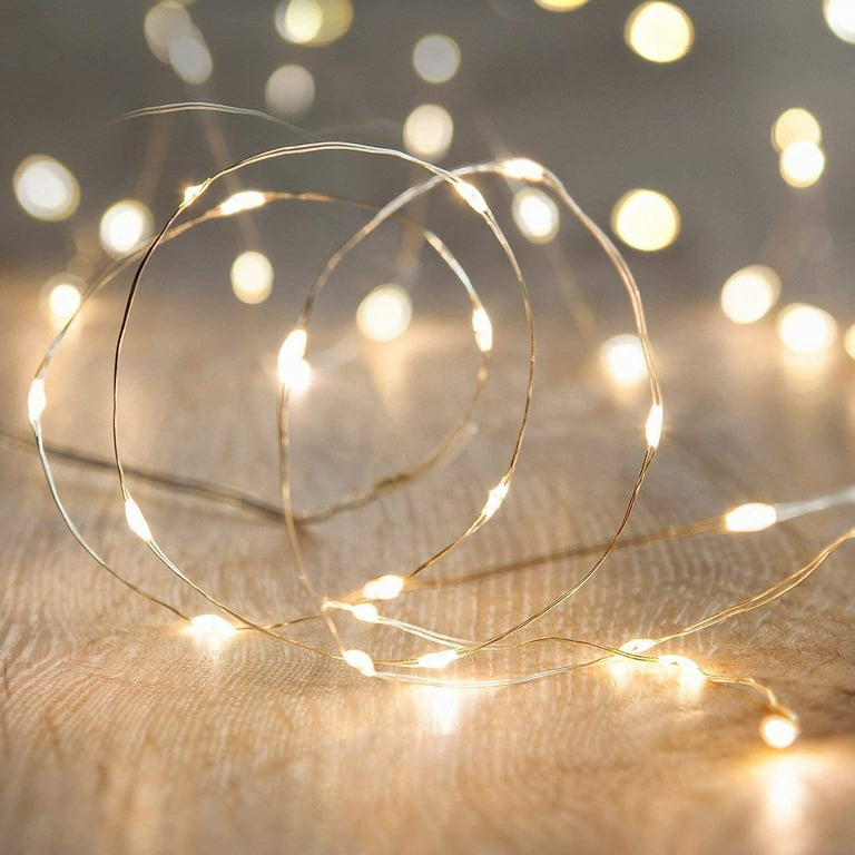 Led Fairy String Lights 10Ft 3M 30Leds Firefly String Lights Garden Home Party Wedding Festival Decorations Crafting Battery Operated Lights Warm