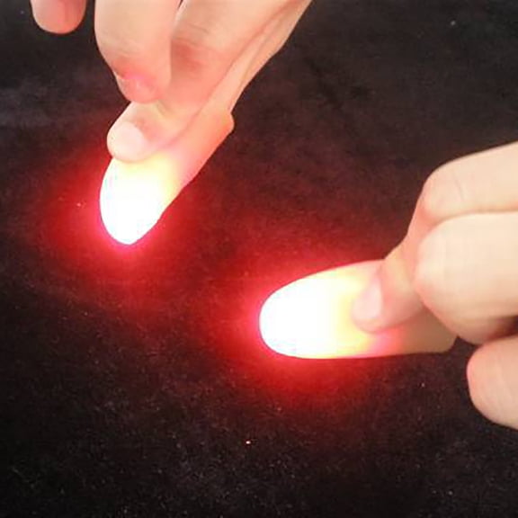 Led Finger Light Rings Glow Magic Finger Flashing Close Up Finger Trick Finger Puppets Birthday Gift