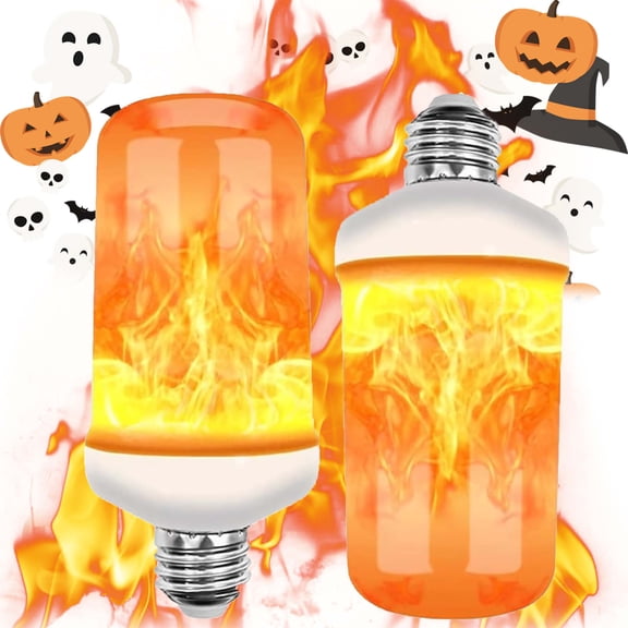 Led Flame Light Bulb,2pack 4 Modes Dynamic Torch Lamp,For Halloween Decor, Bar Torch Lamp, Christmas Porch Indoor