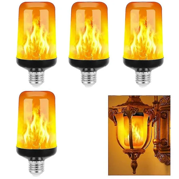Led Flame Light Bulb, 4 Modes Flickering Light Bulbs, E26/e27 Base Flame Bulb, Christmas