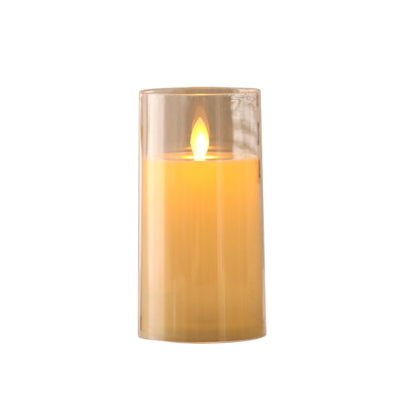 Led Flameless Candles for Home Decor, Battery Operated Flickering Moving Wick Effect Candle Set with Remote Control for Party Wedding,Christmas Decoration,6inch,3 Pack,White