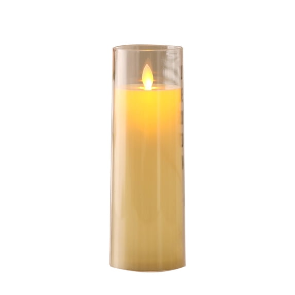 Led Flameless Candles for Home Decor, Battery Operated Flickering Moving Wick Effect Candle Set with Remote Control for Party Wedding,Christmas Decoration,9inch,3 Pack,White