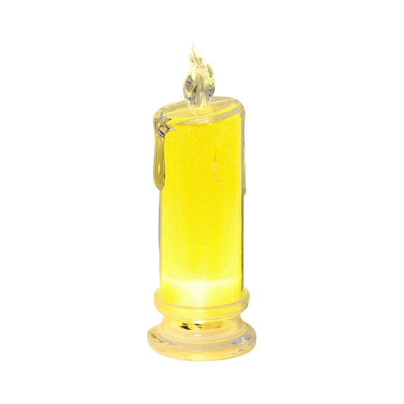Led Flameless Transparent Pillar Candles, For Holiday Decoration, Battery Powered Safe For Indoor Night Lighting