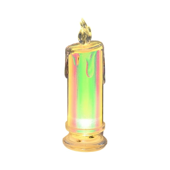 Led Flameless Transparent Pillar Candles, Holiday Decoration Night Light, Safe No Flame Battery Operated Realistic Glow