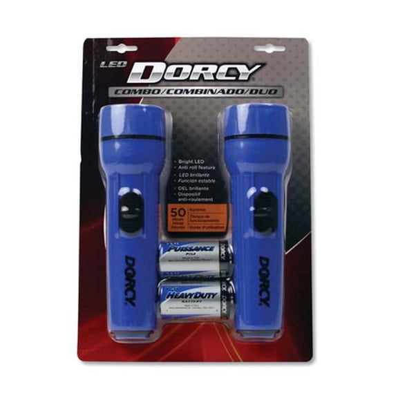 Led Flashlight Pack, 1 D Battery (included), Blue, 2/pack | Bundle of 5 Packs