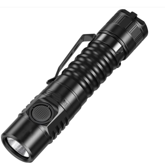 Led Flashlight Rechargeable High Lumen 1200, Small Powerful Flashlight USB C, Super Bright EDC Flashlight IP68 Waterproof, 155Meters Beam Distance, 90 High CRI (5000K)