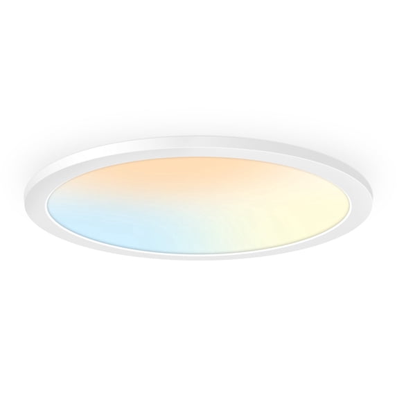 Led Flush Mount Ceiling Light, 24 Inch kitchen light fixtures,5 Color Temperatures Adjustable(2700K/3000K/3500K/4000K/5000K), 3360LM Round 0.94 Inch Thickness