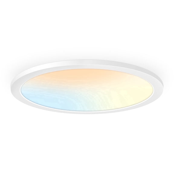 Led Flush Mount Ceiling Light, 24 Inch kitchen ceiling lights,5 Color Temperatures Adjustable(2700K/3000K/3500K/4000K/5000K), 3360LM Round 0.94 Inch Thickness