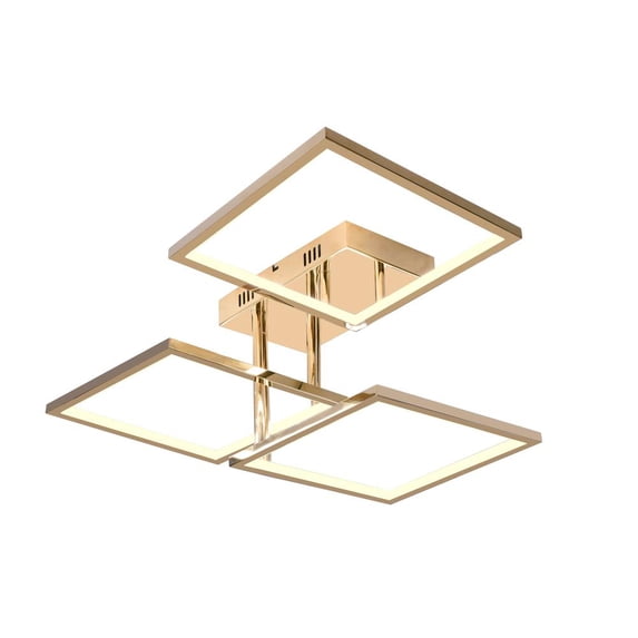 Bethel International LED Flush Mount Gold Stainless Steel & Acrylic