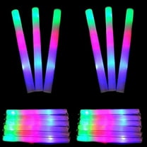 Led Foam Sticks Flash Glow Sticks 10Pc Set, For Party Decorations & Festive Events Like Birthday Weddings Christmas, Light-Up Party Supplies With Fluorescent Illumination