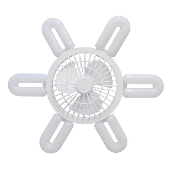 A Led Folding Fan Light Remote Control Ceiling Fan With 6 Illuminated Leaves And Dimmable Feature Modern Flush Mount Fan Light For Living Room And Bedroom 16.1 X 16.1 X 7.1In