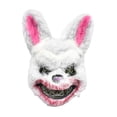 thumbnail image 1 of Led Halloween Mask, Mask for Masquerade Party, Creepy Halloween Decorations, Stuffed Bunny Plush, Halloween Led Lights Prop, 14X12 in Spooky White Rabbit Mask Ideal for Group, 1 of 3