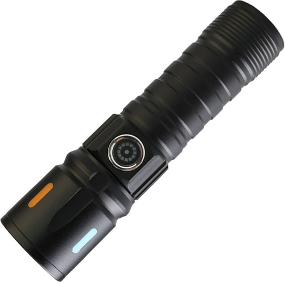 Led Handheld Flashlight Rechargeable,4 Lighting Modes, Long Press Stepless Dimming Torch with Power Display, Waterproof Zoomable Flashlight for Camping, Outdoor, Emergency, Daily Carry