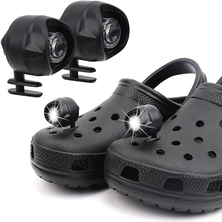 Led Headlight for Crocs Clogs 2 Pcs Waterproof Rechargeable Lights for Shoes Upgraded Version with 3 Light Modes Clip on Steady Mount for Kids and Adults Walmart