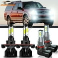 thumbnail image 1 of Led Headlight Hi/Lo Dual Beam + Fog Light Bulbs for Ford Expedition 2007-2014, 1 of 12